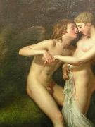 Hugh Douglas Hamilton Cupid and Psyche in the natural bower oil painting artist